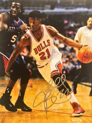 Jimmy Butler Bulls Signed Auto Autographed 11x14 Basketball Photo Sixers