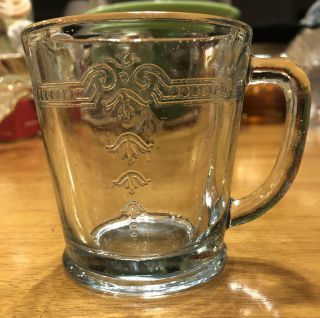 Vintage Collectible Fire King Oven Glass Sapphire Blue Philbe Mug D Handle