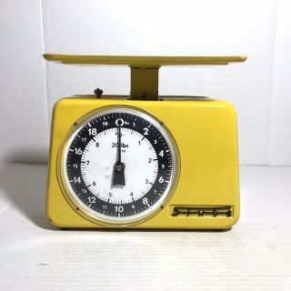 Vintage Stube Yellow Scale 20lb 9kg Made In Germany Mid Century Modern