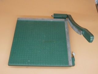Vintage Premier Brand Photo Materials Co.  Guillotine Style Paper Cutter 13 " X13 "