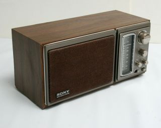 Sony Icf - 9580w Am Fm 2 - Band Vintage Radio Bass Reflex System