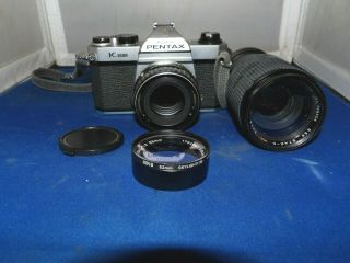 Pentax K - 1000 Camera W/star - D Lens 1:4.  5 F=80 - 205mm