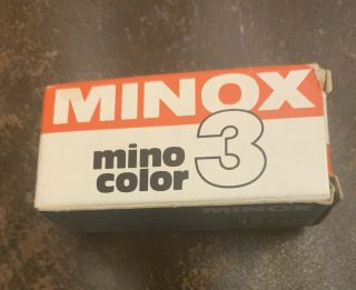Minox Color Film Mino Color3 15 Exposures Exp Nov 90 Iso 100/21 Asa 100 21 Din