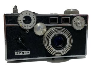 Vintage Argus C3 Brick 35mm Film Colormatic Camera 1955 Black Chrome