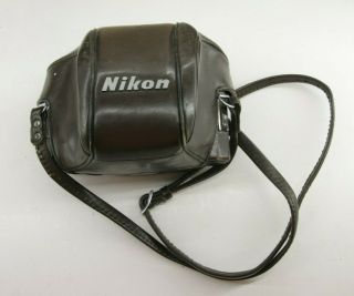 Nikon F - Nippon Kogaku Brown Leather Camera Case With Strap - - P20a