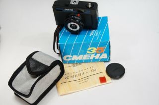 Lomo Smena Cmena Compact 35mm Film Camera T - 43 4/40,  Case Box