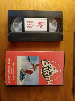 Burton Snowboard Vhs Tape One Track Mind Vintage 1986