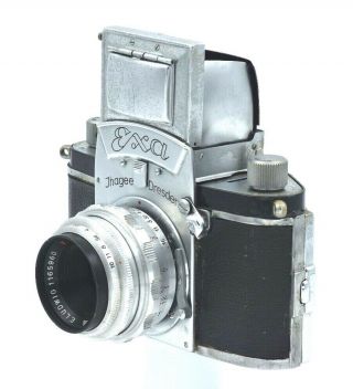 EXAKTA EXA (type 4) CAMERA,  c - 1956 with LUDWIG MERITAR 2.  9 f=50mm Lens 3