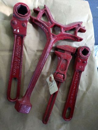 (4) Vintage International Harvester Ih Implement Tractor Wrench Farm Tool / P1599