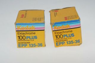 2 Rolls Nos Kodak Ektachrome 100 Plus Epp 135 - 36 35mm Roll Slide Film 2001 1999