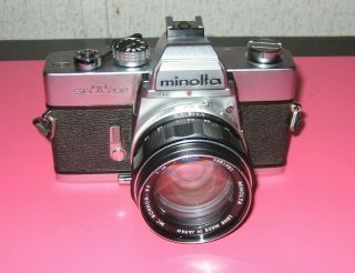 Minolta Srt202 Camera / Minolta Mc Rokkor - Pf 1:1.  4 F=58mm Lens For Parts/repair