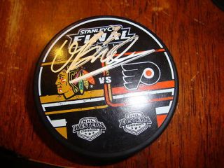 Oskars Bartulis 2010 Stanley Cup Signed Puck Flyers