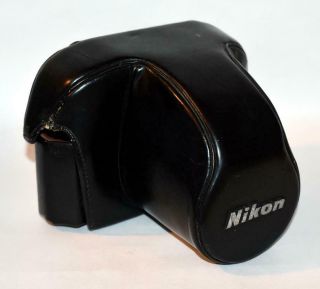 Nikon Ch - 4 Black Hard Leather Case For F2/f2s/f2sb/f2a/f2as W/tripod Mount