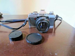 Minolta Xg - 1 35mm Slr Camera W Md 1:1.  7 50mm Lens Nu Light Dams
