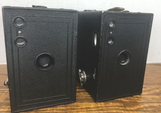 2 - Antique Brownie Cameras 2a Model C One Is Pat’n Pending The Other 1925