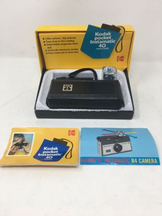 Vintage Kodak Pocket Instamatic 40 Camera Outfit A40r