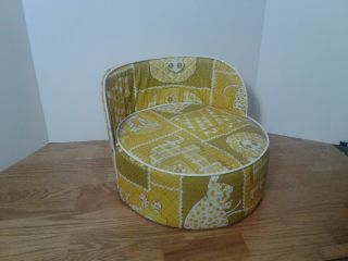 Vintage Toddler Child Baby Booster Seat High Chair Vinyl Zoo Animals Yellow