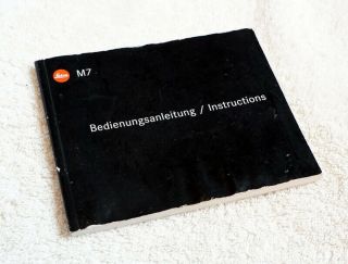 Leica M7 Film Camera Instruction Book