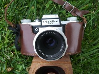 Vintage Praktica Fx 3 35 Mm Camera W/ Carl Zeiss Lens