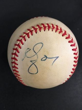 Manny Ramirez Cleveland Indians Signed Oal 1995 World Series Baseball Jsa
