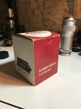 Leica Leitz 11542 Summicron - C 40mm 1:2 Vintage Box Only
