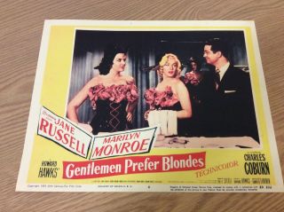 Vtg Lobby Card 1953 Gentlemen Prefer Blondes Marilyn Monroe 53/332