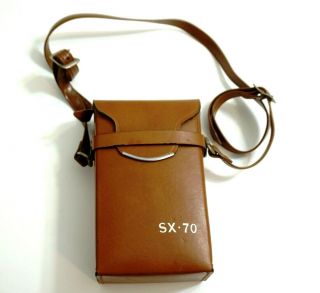 Vintage Polaroid Sx - 70 Leather Carrying Case With Strap Marked Sx - 70