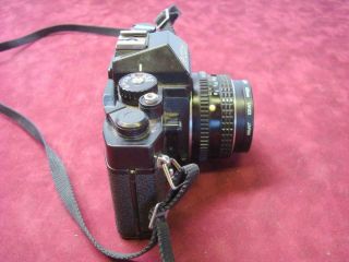 Ricoh KR - 5 35mm SLR Film Camera w Asahi SMC Pentax - M 50mm 1:2 Lens 3