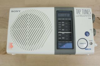 Vintage Sony Tap Tunes Shower Radio Icf - S77w Fm Am 4 Band Receiver
