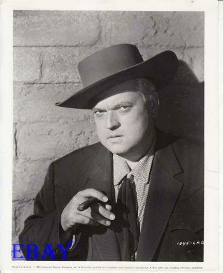 Orson Welles W/cigar Man In The Shadow Vintage Photo