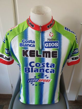 Kelme Costa Blanca Nailini Retro Vintage Team Cycling Jersey Made In Italy