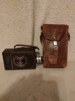 Vintage Brown Bell & Howell 16mm Filmo Auto Load Movie Camera W/ Case