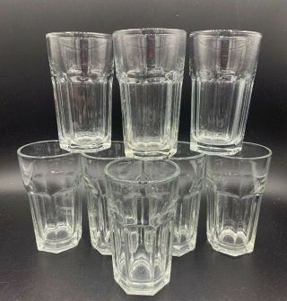 Vintage Libbey Duratuff Juice Glasses Set Of (6) 6oz.  Heavy Duty Made In The Usa
