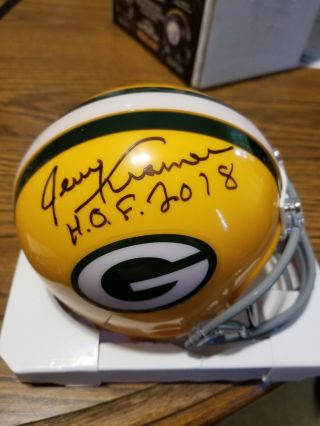 Jerry Kramer Green Bay Packers Autographed Mini Helmet Hof 2018 Tristar