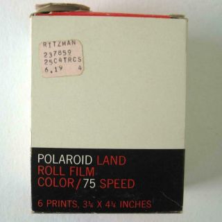 Polaroid Type 48 Land Roll Color Film 75 Speed Expired 1971