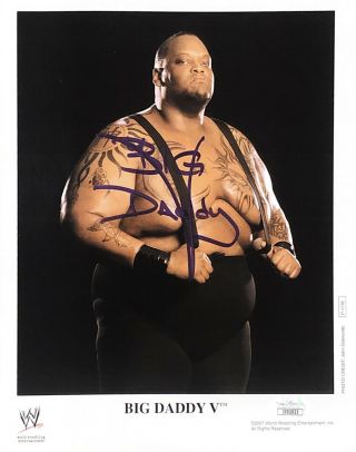 Wwe Big Daddy V P - 1176 Hand Signed Autographed 8x10 Promo Photo With Jsa