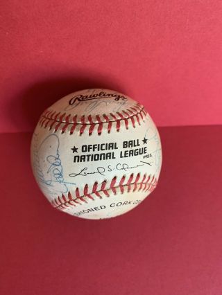 2000 Milwaukee Brewers Autographed Official National League Team Baseball By 28