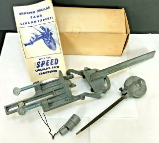 Vintage Speed Circular Saw Sharpener Hand Held Metal /directions