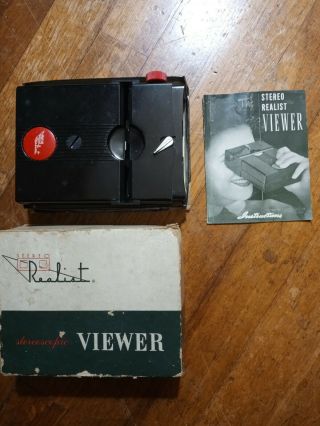 Vintage David White Realist Stereo Slide Viewer St - 61 Bakelite