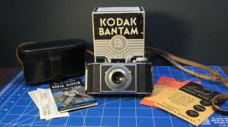 Vintage Eastman Kodak Bantam Camera W/ Anastigmat Lens F4.  5 Box Case