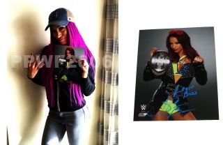 Wwe Sasha Banks Hand Signed Autographed 8x10 Photo With Proof And 21