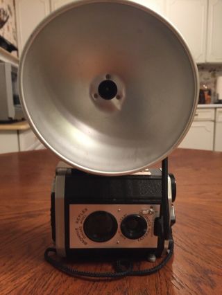 Vintage Kodak Brownie Reflex Synchro Camera & Flash Read