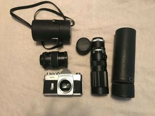 Mamiya/sekor 1000 Dtl Film Camera With 55mm,  135mm,  And 90 - 230mm Lenses