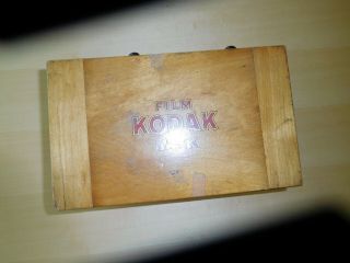 Kodak Film Tank Vintage Wooden Film Developing Box Vg