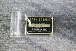 Vintage Graflex Crown Speed Graphic 4x5 Top Rangefinder With Hardware & Mask