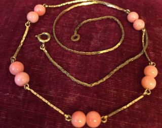 Vintage Jewellery Delightful Real Coral Bead Necklace