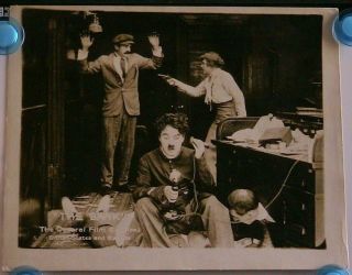 Vintage Photo - 3 Pic:charlie Chaplin;the Bank,  1915.  General Film Co.