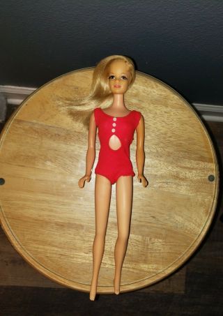 Vintage Mod Barbie Stacey British Friend 1968 Platinum Hair Twist N Turn Tnt Tlc
