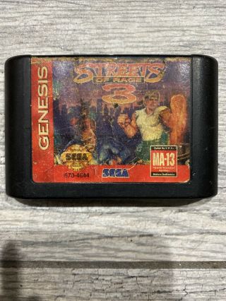 Streets Of Rage 3 Sega Genesis 100 Authentic Vintage And