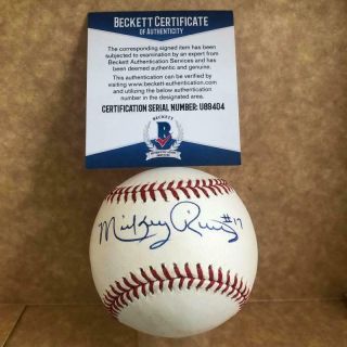 Mickey Rivers York Yankees Signed Autographed M.  L.  Baseball Beckett U89404